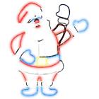 00172 Ankj Wall Mounted Lighted Santa Display Christmas Decoration 822434900172