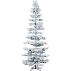 00424 Artificial Christmas Tree Fortune Bliss Collection Prelit 7.5 Ft White Xmas Decorations Trees Ornaments 724597400424