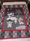 008246934189 Enterprises Quilted Cotton Christmas Snowman Throw Nwot