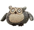 009312850761 Northlight Charming Gray Plaid Owl Textured Ivory Plush 093422262491