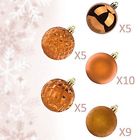 00b01f4qsdmg Christmas Ball Shatterproof Ornaments Tree Decor Quality Plastic Bronze