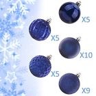 00b07fxth4nd Christmas Ball Shatterproof Ornaments Tree Decor High Quality Plastic Blue
