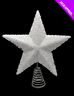 013206150634 Toyland Sparkly White Tree Top Star Christmas Decorations
