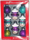 026301601159 Hand Decorated Glass Snowmen Ornaments Set Of Nib