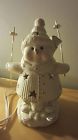 Stars11 028225501973 International Bazaar Night Light Snowman On Skis Tall