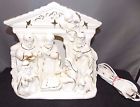 028225514805 International Bazaar Beautiful Lighted Nativity Manger Scene Tall