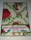 028332705677 Vinyl Tablecloth Christmas Holiday Red Green Gold