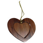 028672735136a Nexusgadgets Eida Walnut Wood Heart Photo Christmas Ornament 028672735136
