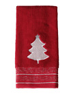 036326508555 Winter Wonderland Deep Red Cotton Fingertip Towel