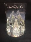 044941094810 Chadwick Glass Nativity Figurines Mirrored Base Christmas Holiday