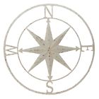 048893492113 Raz Imports Barn Star With Compass White Distressed