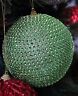048893646172 Raz Imports Green Rhinestone Glitter Ball Ornament New
