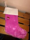 051032217 Wondershop By Target Nwt Pink Faux Fur Christmas Stocking