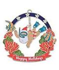 0662419439613 Island Heritage Nib Hawaiian Metal Christmas Ornament Snorkeling