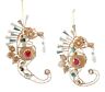 08-783496 Katherines Collection Jeweled Glittery Seahorses Wired Christmas Holiday 883280321849