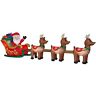 086786152386 Gemmy Holiday Inflatable Santa In Sleigh With Reindeers