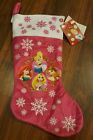 086786882641 Disney Princess Christmas Stocking Gemmy Pink Musical Snowflakes