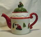 088235402141 Debbie Mumm Nib Holiday Teapot Snow Family
