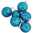 093422602068 Northlight Seasonal Peacock Blue Mirrored Glass Disco Ball