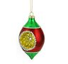 093422621472 Northlight Red Green Gold Retro Reflector Glass Teardrop