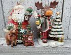 098111105714 Burton Santa And Moose Christmas Ornament Set Of