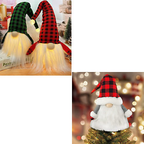 1 Pack Gnome Christmas Tree Topper And 2 Lights Scandinavi