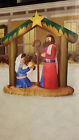 10.5ft Gemmy New Christmas Nativity Scene Mary Joseph Jesus Inflatable Airblown Stable 086786896587