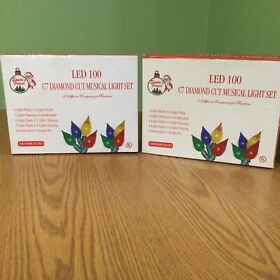 100 Led Christmas Tree Musical Light Set. Brand New Sealed Boxes. Lot Of 2