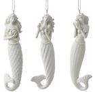 106511 Midwest Cbk Elegant Creamy Resin Mermaid Holiday Ornaments 738449258453