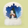 10cm Battery Operated Led Lighted Snowman And Child Scene Table Top Christmas Dome