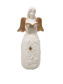 H223793 10inch Illuminated Porcelain Holiday Figure By Valerie Christmas Angel