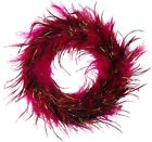 117mz 117m Bcg Feather Wreath Red Wall Door Christmas Holiday Tabletop Home