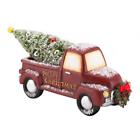 118584585 Not Applicable Lightup Holiday Decoration Red Christmas Trucks Table Centerpiece