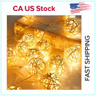 1196 Fengrise Xmas Rattan Ball Led Lights String Bar Club Decorations