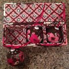 12026-110 Vera Bradley Nwt Christmas Glass Ornaments Trio Mocha 886003134535