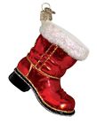 12129 Old World Christmas Santas Red Boot Holiday Ornament 729343320605