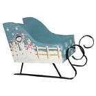 1256648 Novelties Gifts Snow Family Hand Painted Wood Sleigh 025405066482