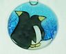 149pea Pampeana Penguin Recycled Glass Sun Catcher Christmas Ornament Hand Made