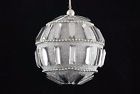 15010224ac Unbranded Pack Of Sparkle Silver Bejeweled Ball Christmas Hanging Ornament