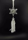 15010301c 15010301b Unbranded Acrylic Snowflake Tassel Christmas Hanging Ornament Decor