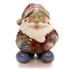 1504 Christmas Santa Tea Light Holder Ceramic Wreath Lantern 687847776345