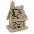 160006 Christmas Snoopy On House Polyresin Garden Statue Solar 089945560749