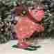 1698882541 Holiday Time Glittering Mesh Skiing Pig 22 Christmas Sculpture Yard Lawn Decor Nib