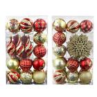 16xm01vplx002 Valery Madelyn Luxury Shatterproof Christmas Ball Ornaments Decoration Red Gold