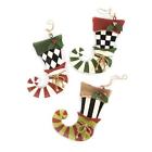 53917 17 64 Elf Stocking Ornaments Set Of