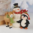178-11187 Blossom Bucket Snowman With Deer And Penguin 809678111878
