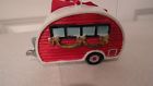 191009047889 Makers Holiday Christmas Ornament Red Travel Trailer With