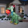 191245286851 Gemmy Animated Christmas Airblown Inflatable Rex With Present