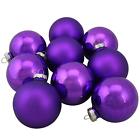 191296007429 Northlight Seasonal Shiny And Matte Purple Glass Ball