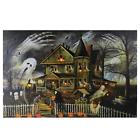 191296016902 Northlight Seasonal Led Creepy Haunted House Halloween Canvas